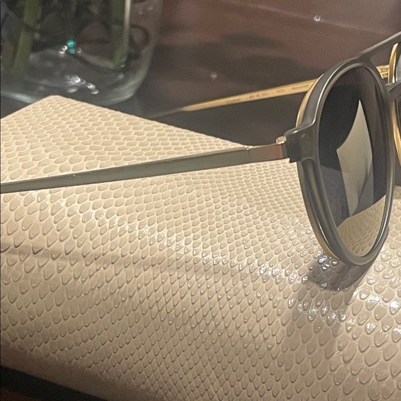 Eco Gold and Black Round Glasses main image 5